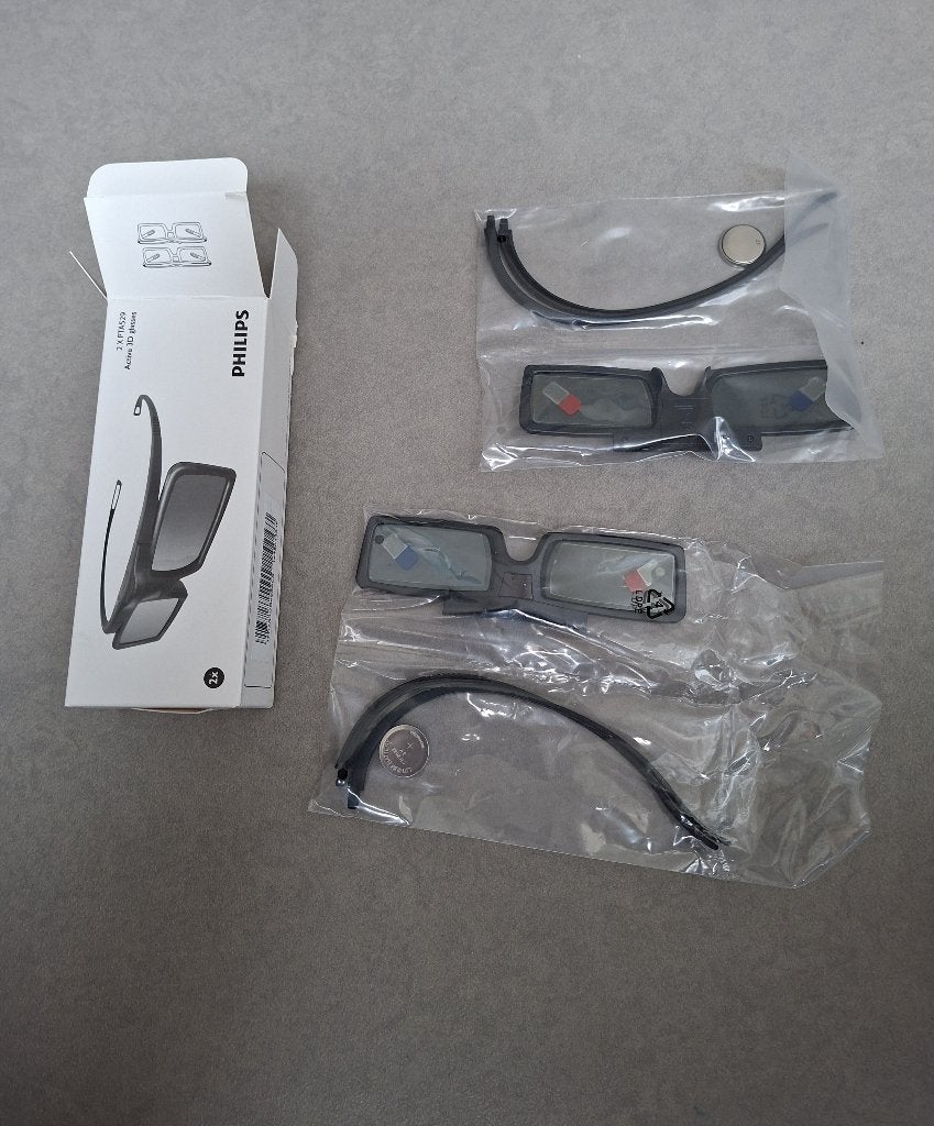 Philips PTA529 Active 3D brillen - 4 stuks nieuw in doos, Ophalen of Verzenden, Nieuw