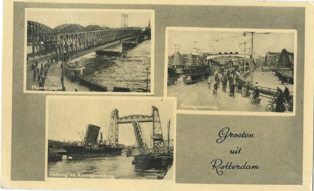 ANSICHTKAART ROTTERDAM   Groeten uit  3 luik, Verzenden, Gelopen, Zuid-Holland