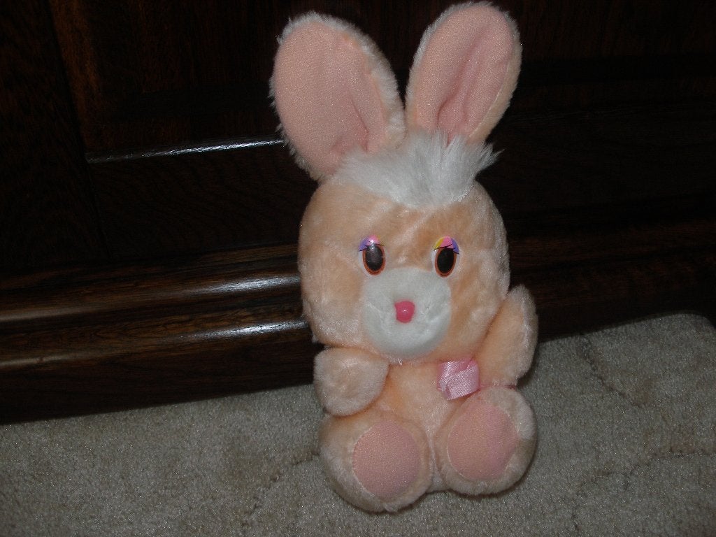 NIEUW 1 zacht rose konijntje met flaporen 28 cm, Ophalen of Verzenden, Nieuw, Overige typen