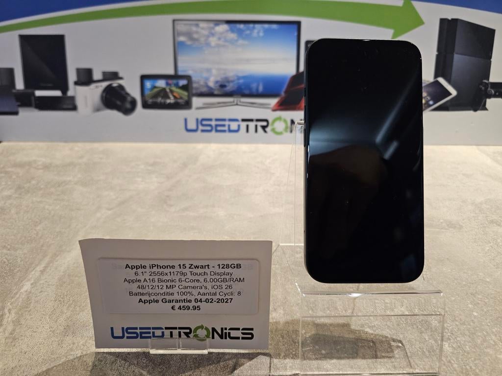 Apple iPhone 15 Zwart - 128GB - Zo goed als nieuw, Telecommunicatie, Mobiele telefoons | Apple iPhone, Zo goed als nieuw, 128 GB