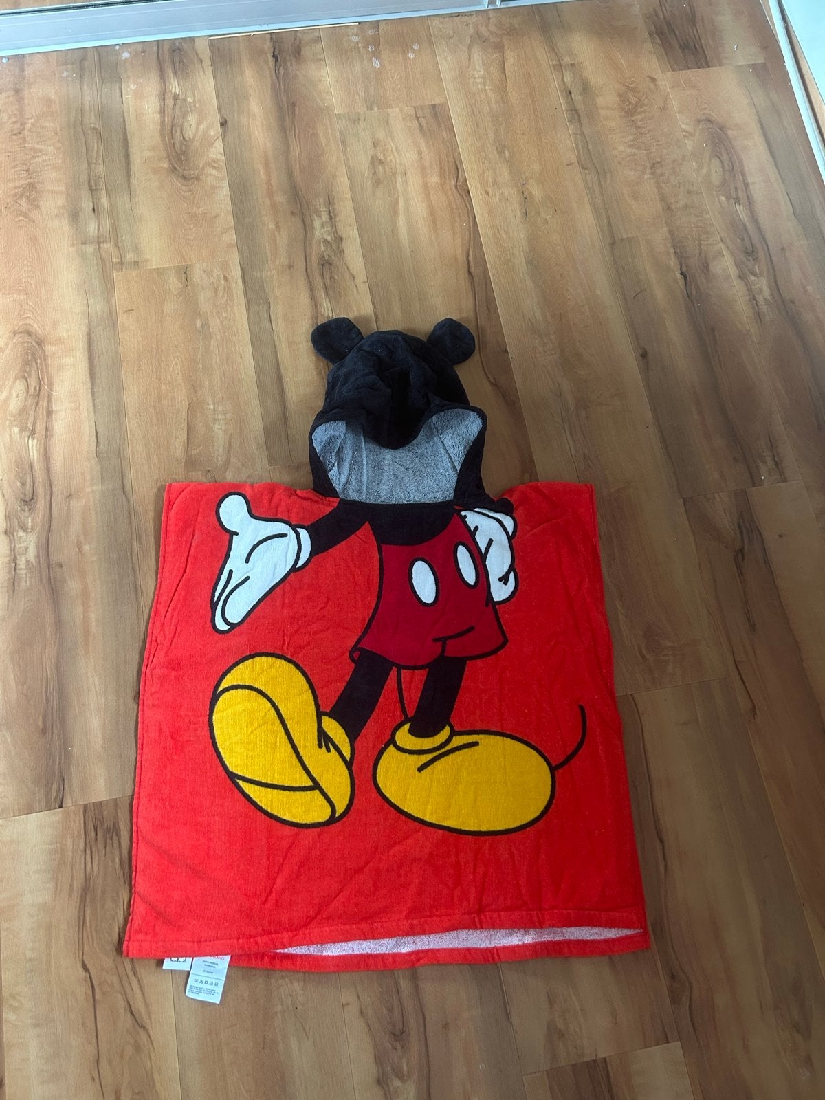 Mickey Mouse Poncho Handdoek - Ideaal voor Zwemmen/Strand, Jongen of Meisje, One size, Nieuw, Ophalen of Verzenden