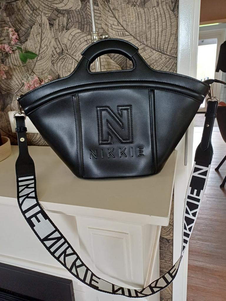 Nikkie zwarte tas, Ophalen of Verzenden, Zo goed als nieuw, Zwart