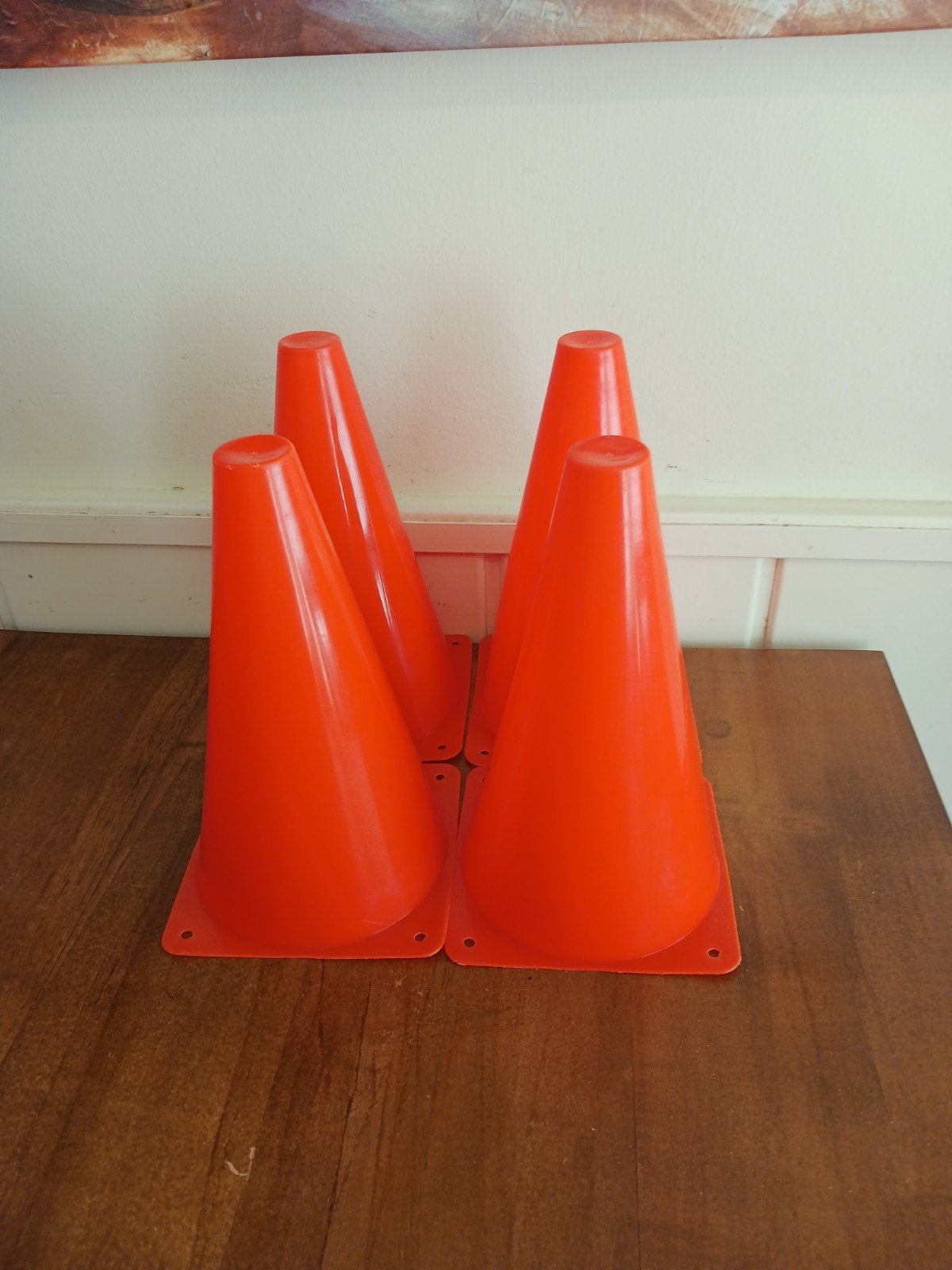 Set van 4 oranje pionnen, Ophalen of Verzenden, Gebruikt