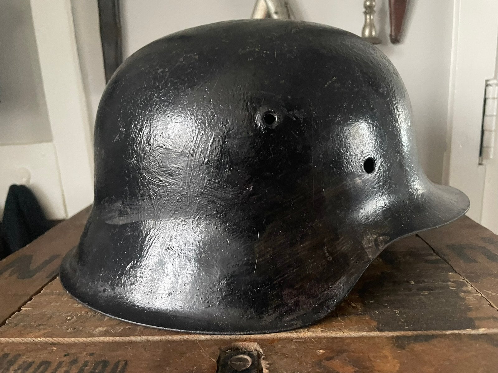 WO2 Duitse M42 stahlhelm helmschaal, Verzamelen, Ophalen of Verzenden, Landmacht, Duitsland, Helm of Baret