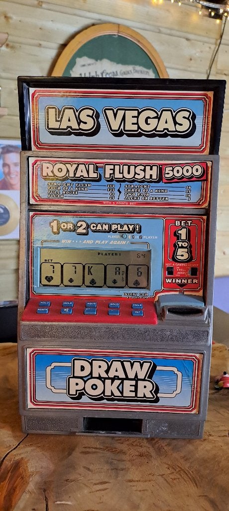vintage poker gokkast, Verzamelen, Automaten | Gokkasten en Fruitautomaten, DRaw Poker, Ophalen of Verzenden, Royal Flush, Overige munten