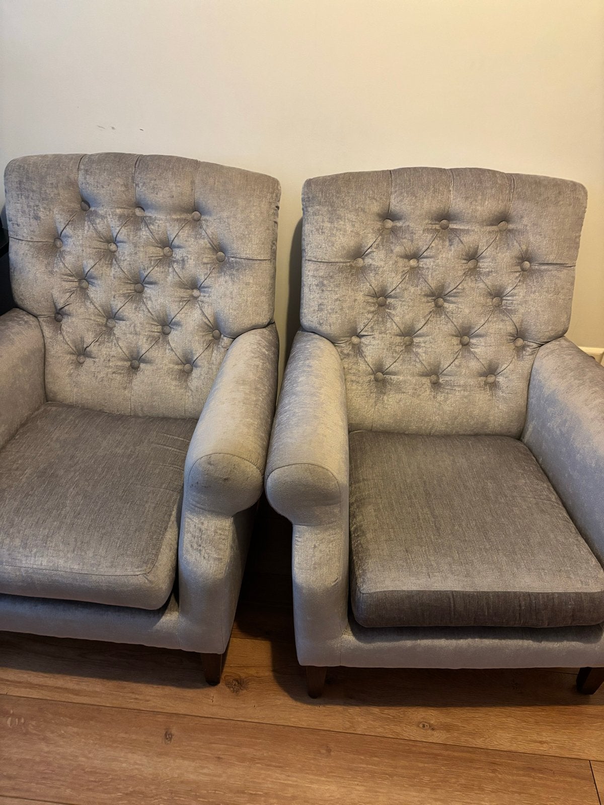 Lichtgrijze fauteuil - Rofra - Goede staat, Ophalen, Gebruikt, Minder dan 75 cm, Stof