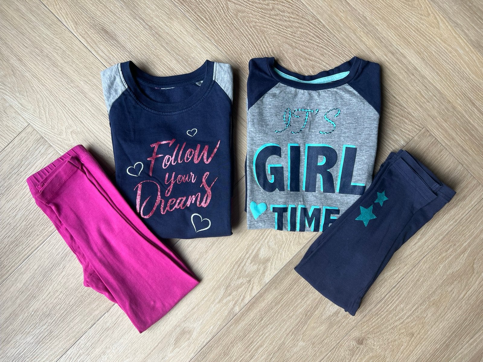 Jurk / longsleeve, 2x, met legging, maat 110/116, Ophalen of Verzenden, Gebruikt, Meisje, Shirt of Longsleeve