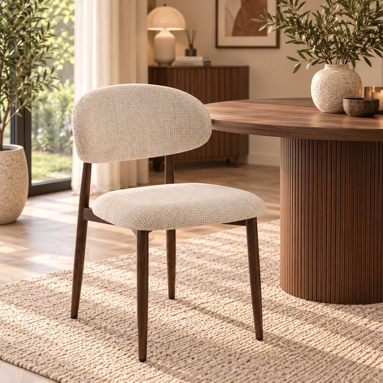 Foto 6 van Eetkamerstoelen | Japandi stijl | Beige & Taupe | €69,99 |