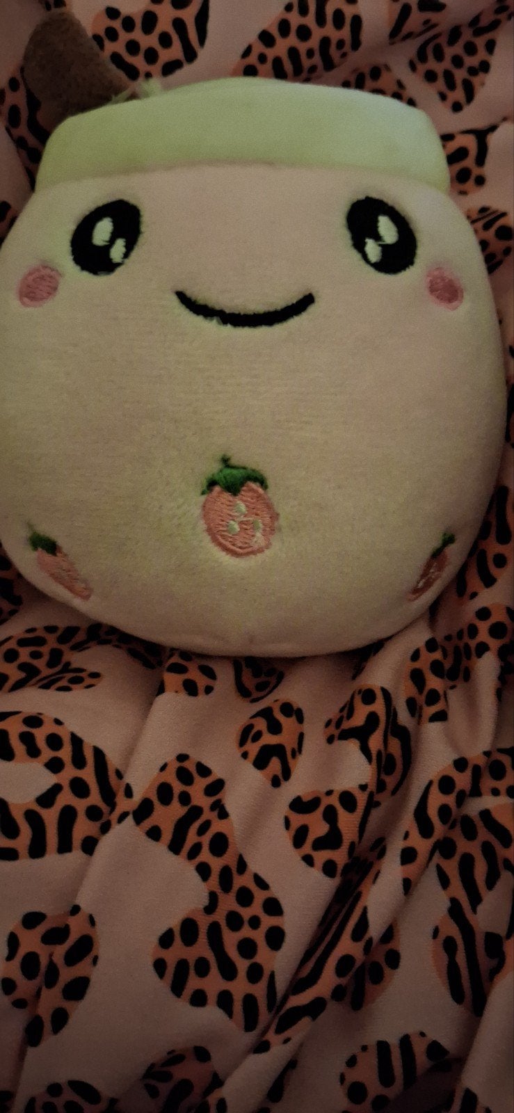 Leuke Bubbel Thee Knuffel met Aardbeien, Ophalen of Verzenden, Nieuw, Roze, Overige typen