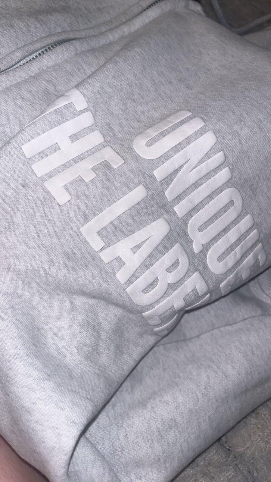 Grijze joggingbroek "UNIQUE THE LABEL", Maat 38/40 (M), Ophalen of Verzenden, Zo goed als nieuw, Grijs