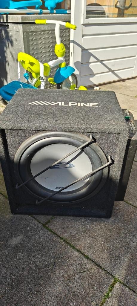 Alpine subwoofer met Gemini PS1000 versterker – complete set, Ophalen of Verzenden