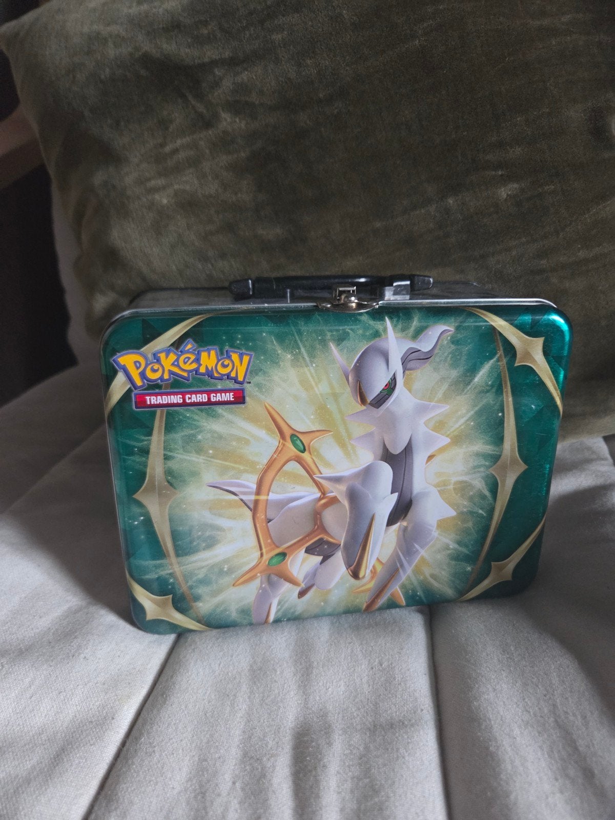 Lege Pokémon TCG blikken met beschadigingen, Ophalen of Verzenden, Gebruikt, Overige typen
