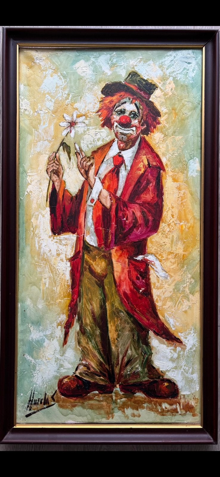 Clown schilderij op canvas, Ophalen, Ophangklaar, Figuren