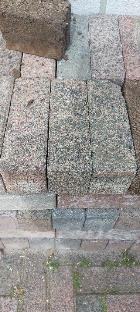 Klinker blauw/rood 6.5x8x21cm - 12m2, Ophalen, Gebruikt, Beton, Klinkers