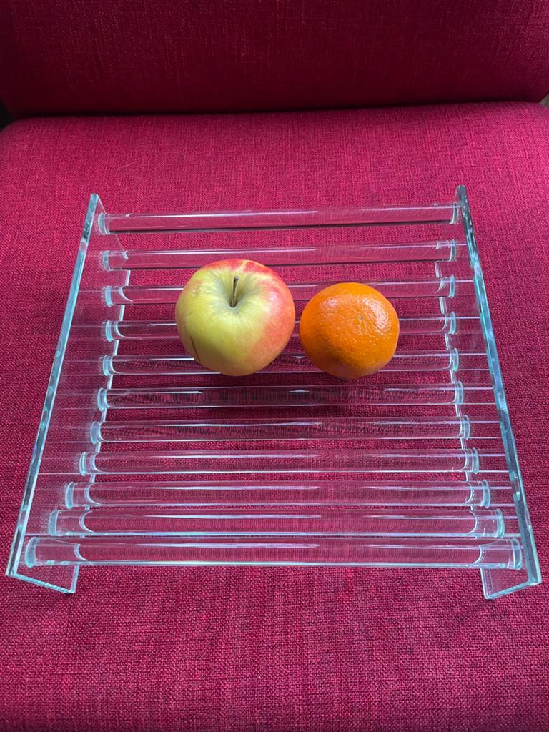 Design fruitschaal glas, Ophalen of Verzenden, Zo goed als nieuw