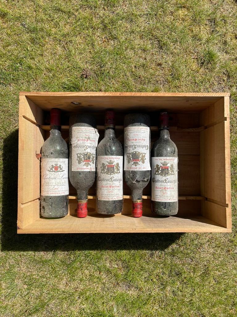 Flessen Wijn Grand Cru Saint Emilion uit 1973 en 1976, Verzamelen, Ophalen, Nieuw, Frankrijk, Rode wijn