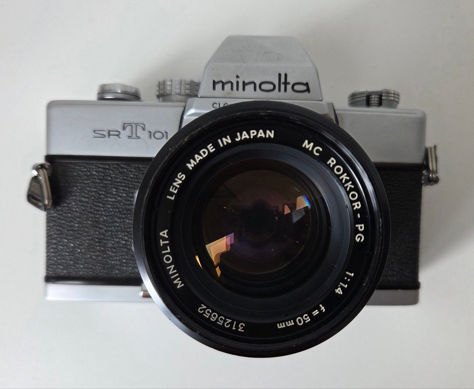 Minolta srt 101 + 1.4 Rokkor 50mm, Ophalen of Verzenden, Gebruikt, Spiegelreflex, Minolta