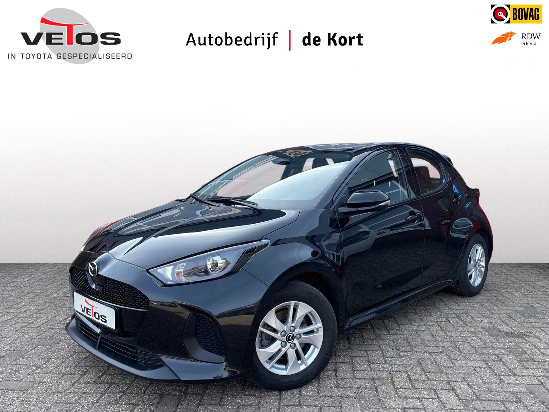 Mazda 2 Hybrid 1.5 Centre-line, Carplay, Stoelverwarming, 12 maanden, Gebruikt, 450 kg, Zwart