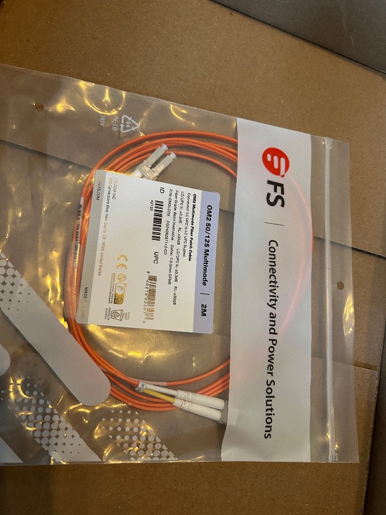 2m (7ft) Fiber Patch Cable, 2 Fibers, LC UPC Duplex to LC UP, Ophalen of Verzenden, Gebruikt