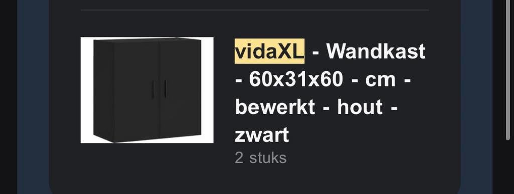 Wandkast, Ophalen, Nieuw