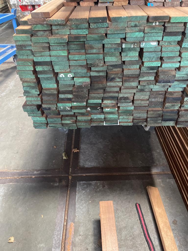 Ayous 67x18 rhombus ruitprofiel thermisch gemodificeerd, Planken, Nieuw, Ophalen of Verzenden, Hardhout