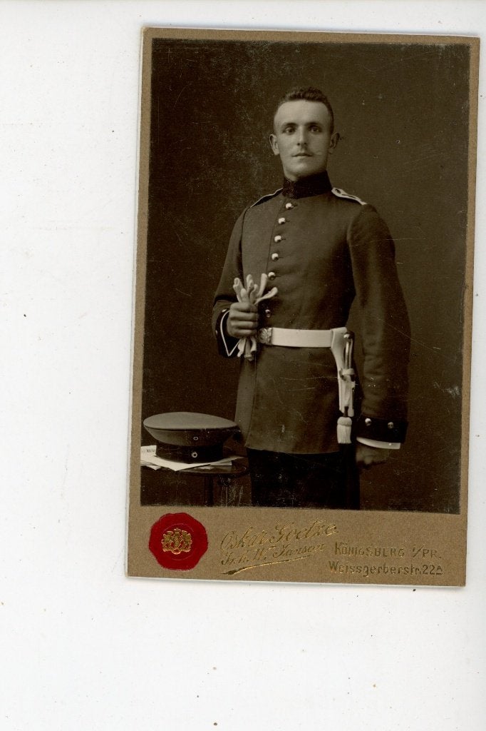 R80;CDV Portret Duitse Soldaat Königsberg voor 1940, Foto, Nieuw, Ophalen of Verzenden, Voor 1940