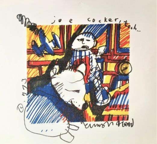 Herman Brood litho Joe Cocker vrij bieden, Antiek en Kunst, Ophalen of Verzenden