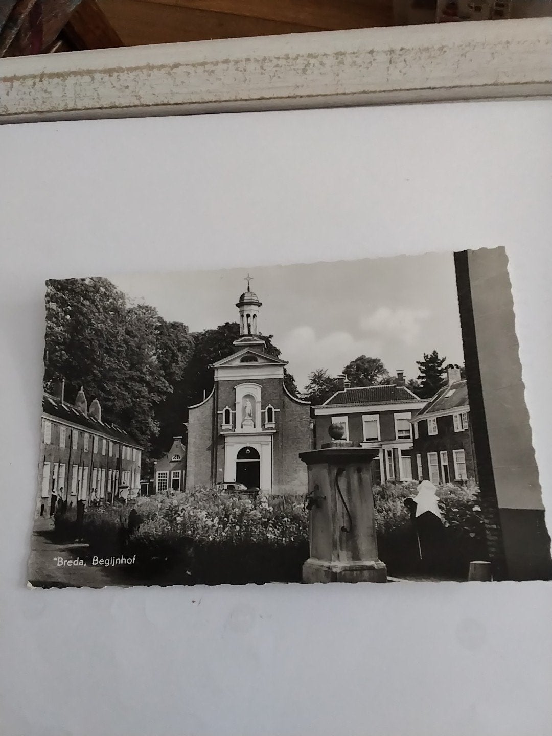 Oude Ansichtkaart Breda Begijnhof Zwart-Wit, Ophalen of Verzenden, 1940 tot 1960, Ongelopen, Noord-Brabant