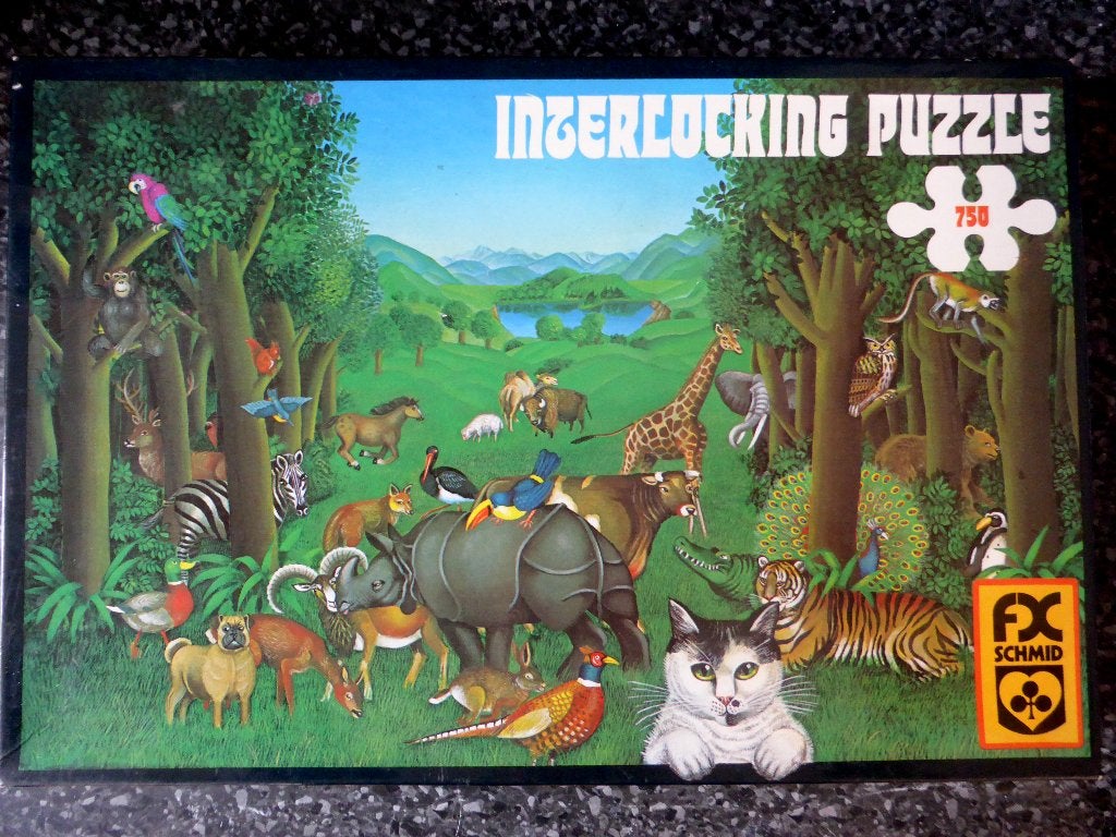 Leuke dieren puzzel. Wat ouder/antiek, Ophalen of Verzenden, Minder dan 500 stukjes, Gebruikt