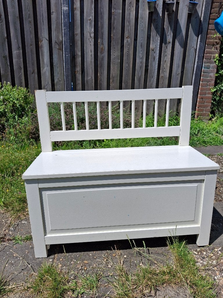 Bankje met opbergruimte, Huis en Inrichting, Ophalen, Minder dan 50 cm, Gebruikt, 75 tot 100 cm