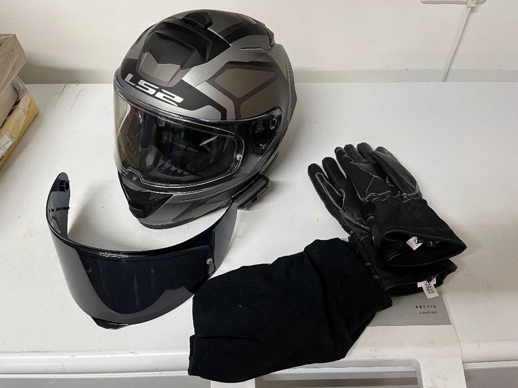LS2 FF800 Storm Faster Titanium (Maat M) met extra's, Overige merken, M, Ophalen of Verzenden, Integraalhelm