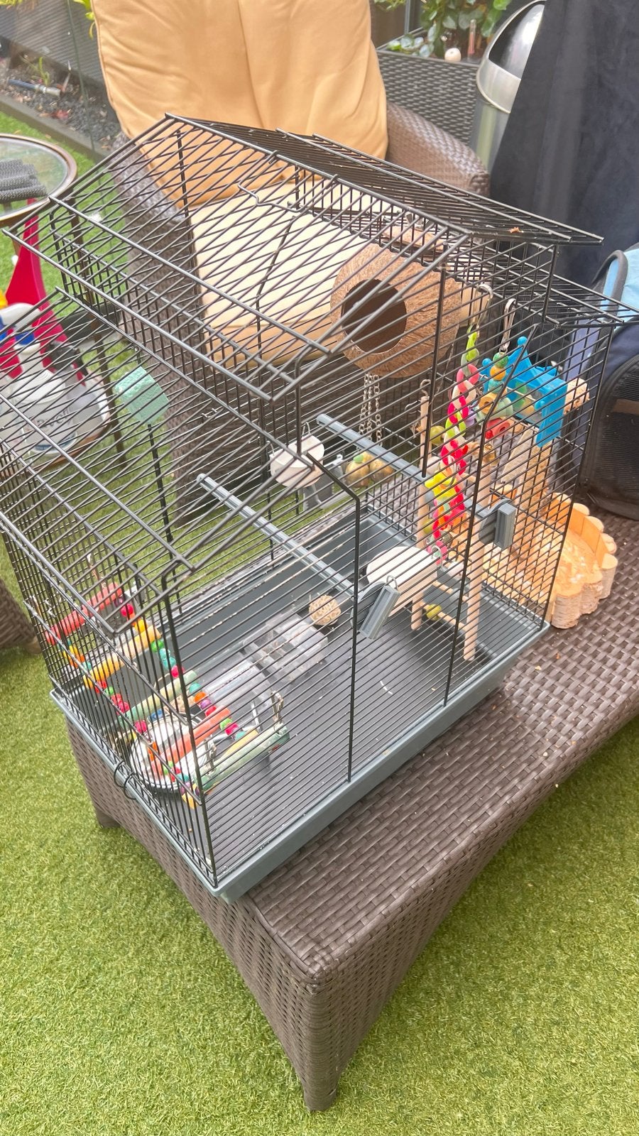 Vogelkooi Agapornis of Parkiet met reisrek en starek, Dieren en Toebehoren, Vogels | Hokken en Kooien, Ophalen of Verzenden