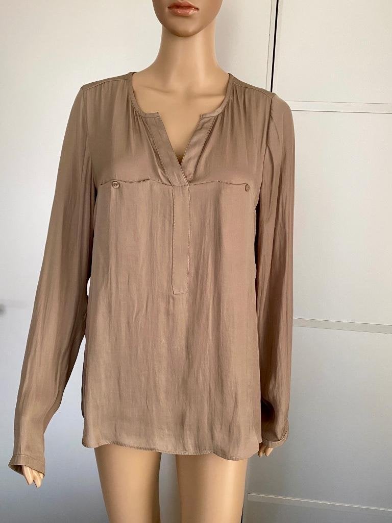 i536 Expresso maat 38=M blouse top beige, Maat 38/40 (M), Expresso, Beige, Ophalen of Verzenden
