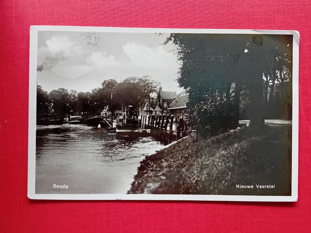 Ansichtkaart Gouda, Ophalen of Verzenden, 1940 tot 1960, Zuid-Holland