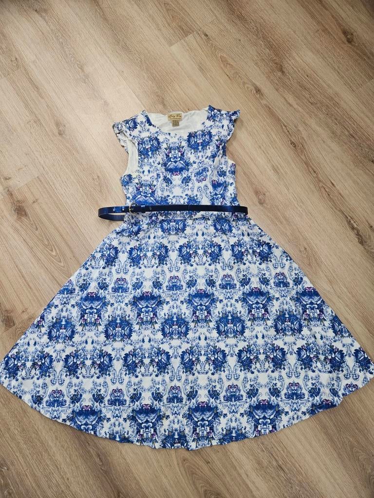 Lindy Bob succubus jurk maat 38 retro, Kleding | Dames, Maat 38/40 (M), Blauw, Lindy bob, Ophalen of Verzenden
