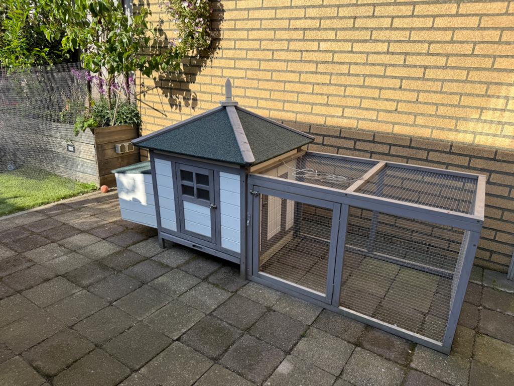 Kippen of kwartel hok met ren, Dieren en Toebehoren, Pluimvee | Toebehoren, Ophalen, Gebruikt, Kippenhok of Kippenren