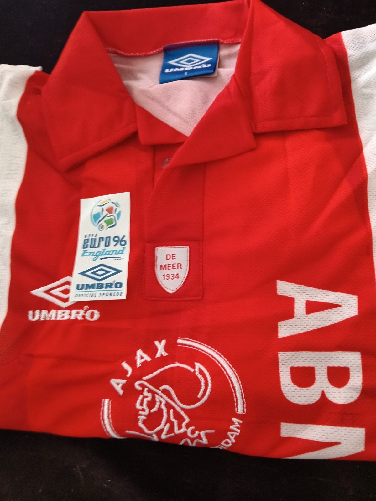 Vintage Ajax De Meer shirt 1995/1996 – Umbro – maat S, Maat XL, Ophalen of Verzenden, Nieuw, Shirt