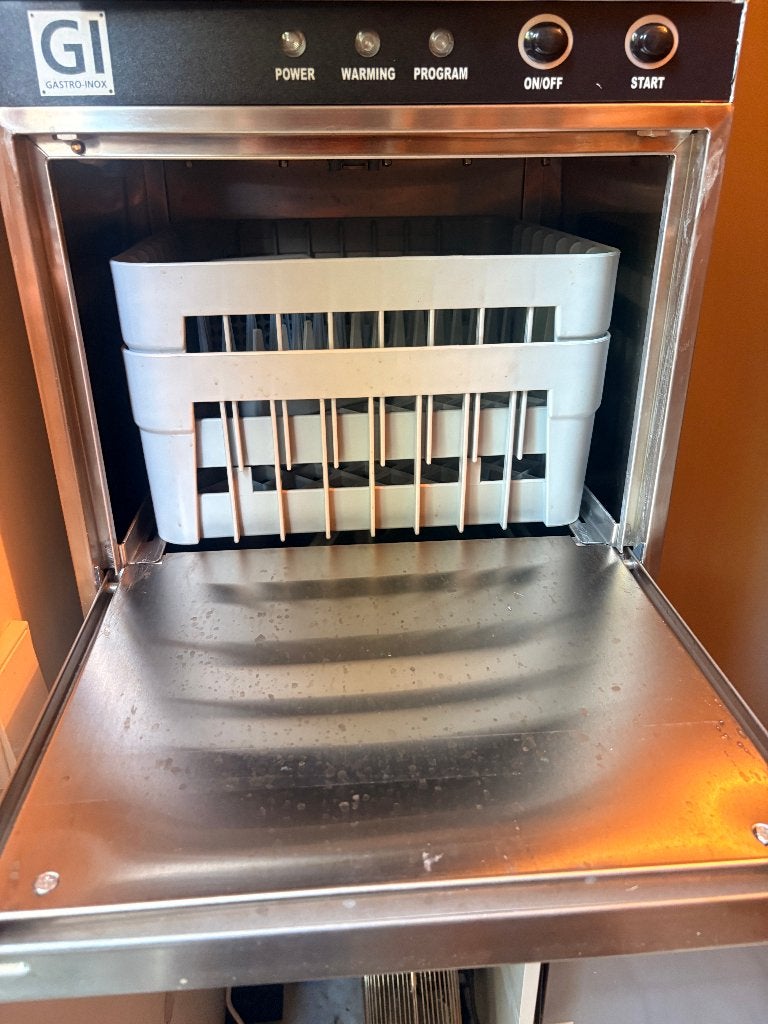 Gastro Inox Glazen spoel machine GI 400, Ophalen, Zo goed als nieuw