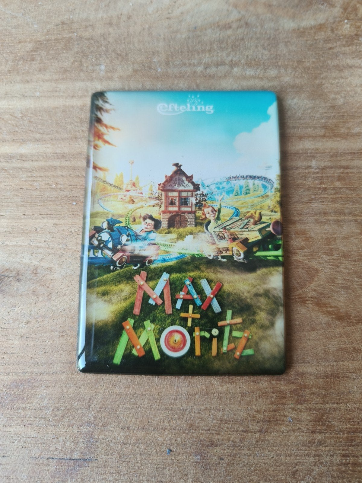 Efteling magneet Max en Moritz, Ophalen of Verzenden, Zo goed als nieuw, Button of Speldje