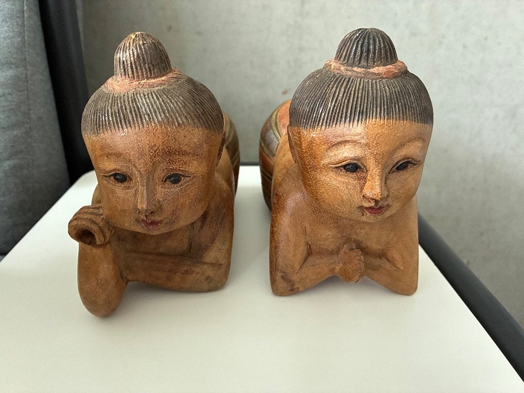 Houten beelden, Overige onderwerpen, Houtsnijwerk, Minder dan 20 cm, Verzenden