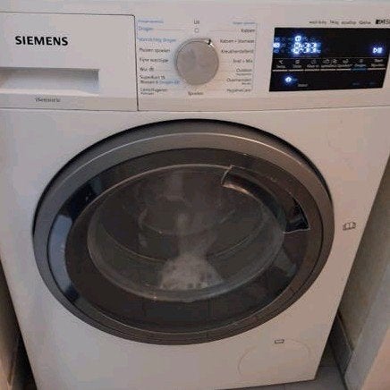 wasmachine droger in 1.  Siemens, Ophalen, 1200 tot 1600 toeren, 85 tot 90 cm