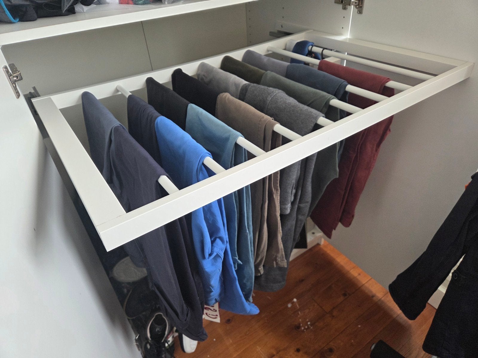 Uitschuifbare broekenhanger voor Ikea Pax kast - Komplement, Ophalen of Verzenden