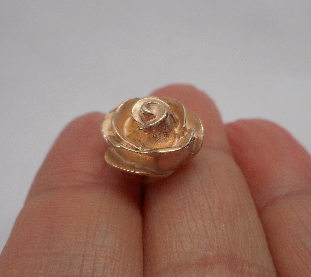Zilveren rosé vergulde roos revers /broche nr.1468, Verzenden, Minder dan 4 cm, Zo goed als nieuw, Goud