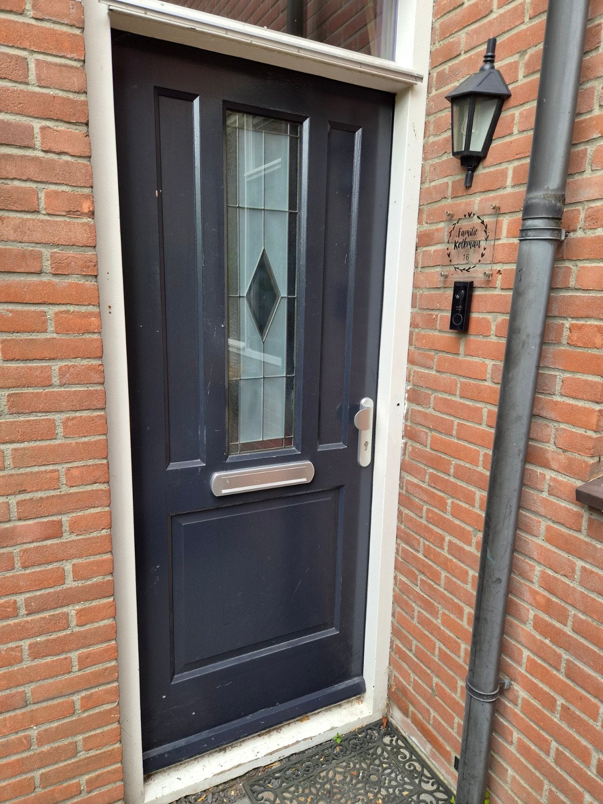 Moderne Buitendeur met Glaspaneel, Ophalen, Gebruikt, 80 tot 100 cm, Buitendeur