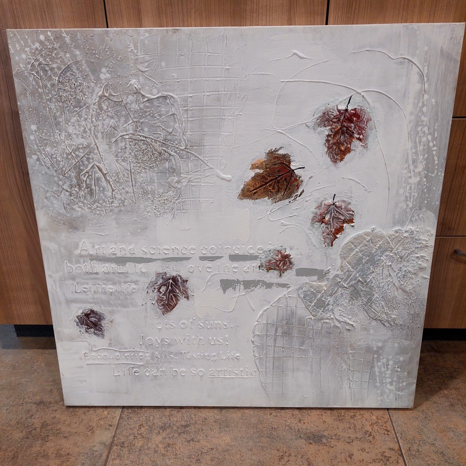 Abstract schilderij canvas 80 x 80cm, zgan, Ophalen