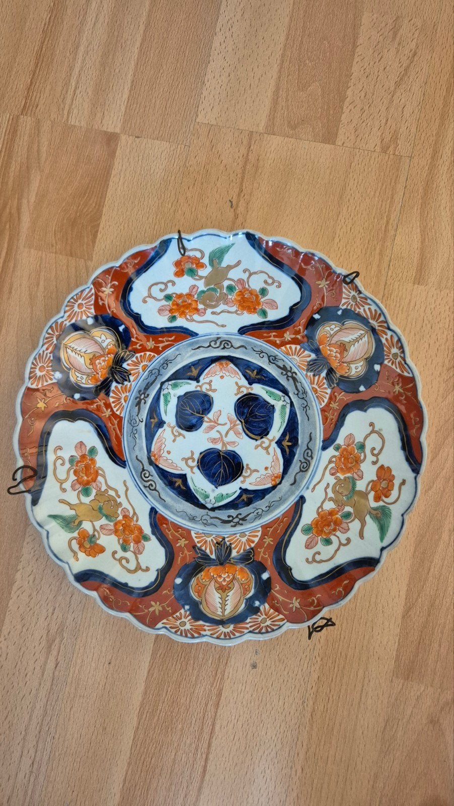 Antiek Japans Imari Porseleinen Schotel 31cm doorsnee, Ophalen