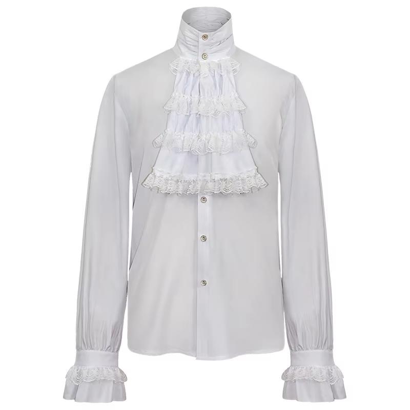 Heren renaissance wit overhemd (middeleeuws shirt kostuum), Kleding | Heren, Verzenden, Nieuw, Overige maten, Kleding