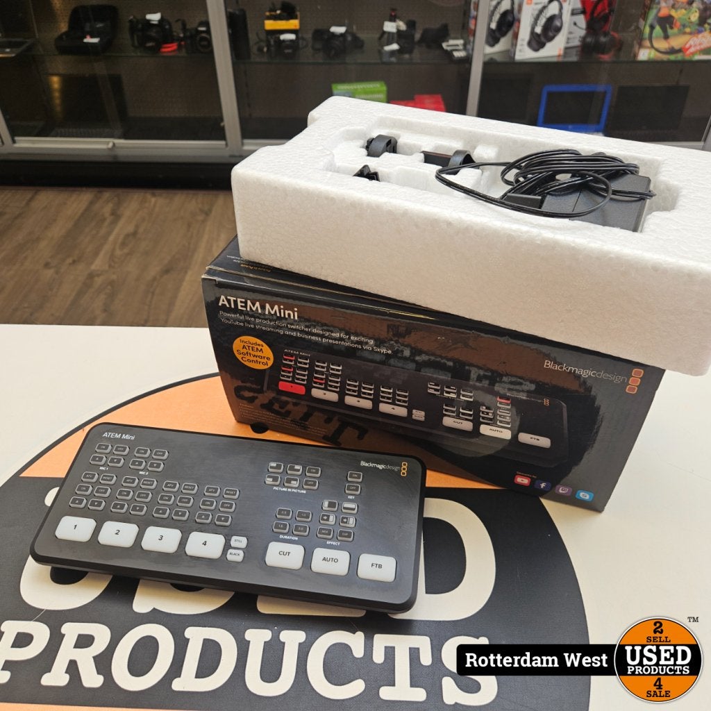 Blackmagic ATEM Mini Live Stream Switcher, Black Magic Design, Zo goed als nieuw, Info-europe@blackmagicdesign.com, Rijnlanderweg 766 D, Hoofddorp, 2132NM, The Netherlands