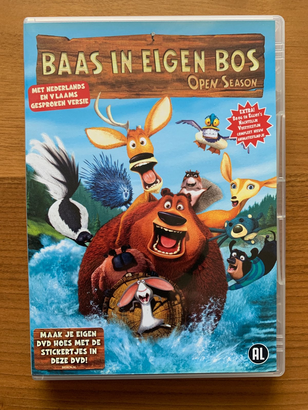 Baas in eigen bos (Open Season) DVD, Bonusmateriaal, Animatie, Nederlands, Ophalen of Verzenden
