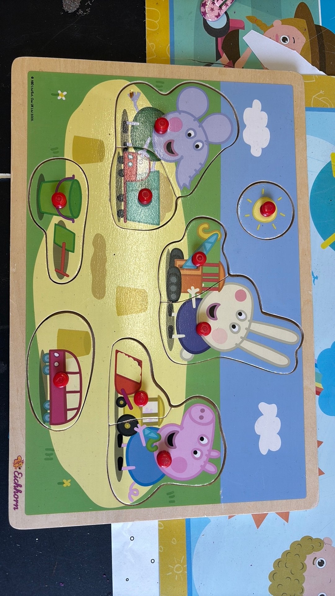 Houten puzzel peppa pig, Ophalen, Zo goed als nieuw, Van hout, Minder dan 10 stukjes